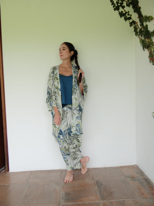 NATURA Kimono + Camisa + Pantalón