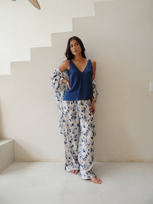 FLORA Kimono + Camisa + Pantalón